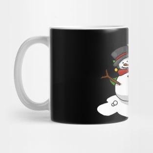 Snowman and his friend, the snow dog Mug